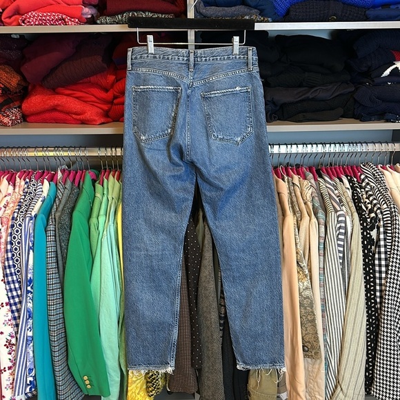 Agolde distressed raw hem blue jeans size 27 - Picture 3 of 3
